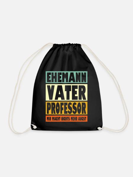 Professor Vater Ehemann Held - Turnbeutel - Schwarz