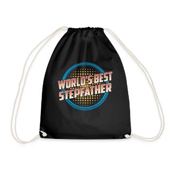 The Best Stepfather in the World Stepdad Stepdad - Drawstring Bag - black - Front
