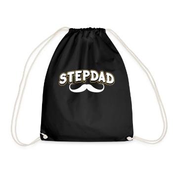 Stiefvater Stepdad Stiefpapa Vatertag - Turnbeutel - Schwarz - Vorne