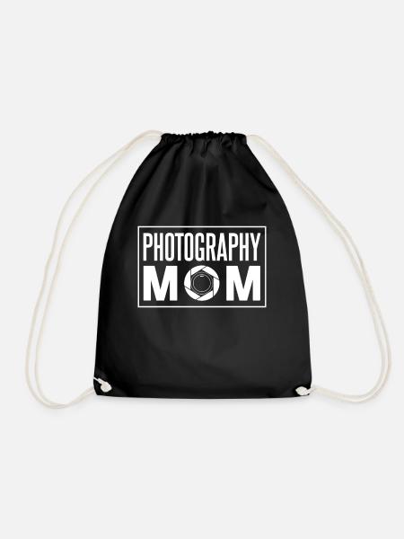 Fotografin Mama Fotografie Mutter Kamera - Turnbeutel - Schwarz