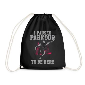Parkour Free Running Traceur - Drawstring Bag - black - Front