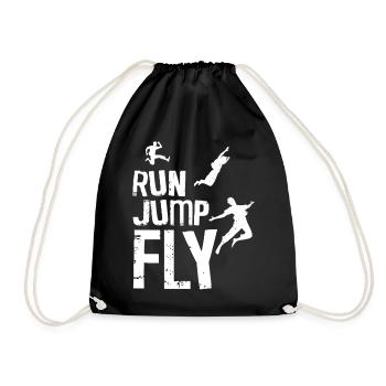 Parkour Free Running Traceur - Drawstring Bag - black - Front