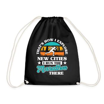 Marathon Competition Sport Ultramarathon Battle - Drawstring Bag - black - Front