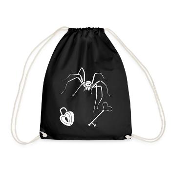 Horreur Halloween Spider Key Lock Guard - Sac de sport léger - noir - Devant