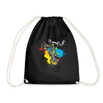 Motocross - Drawstring Bag - black - Front