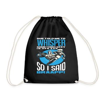 Drôle de fan de motocross - Sac de sport léger - noir - Devant