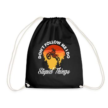Motocross Dirtk Motorsport Lovers - Drawstring Bag - black - Front