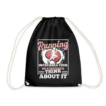 Marathon Running Equipment Ultramarathon Players - Drawstring Bag - black - Front