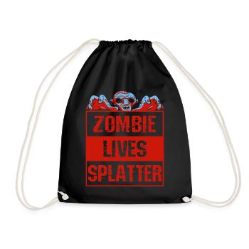 Drôle de parodie Pun Zombie Lives Splatter - Sac de sport léger - noir - Devant