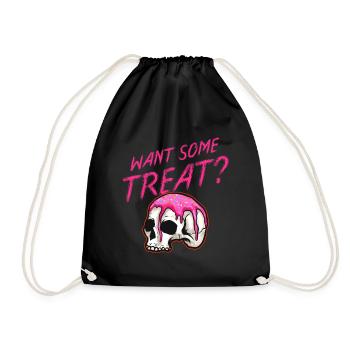 Vous voulez un peu de crâne avec garniture et saupoudrage - Sac de sport léger - noir - Devant