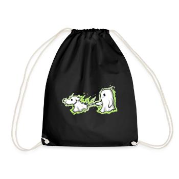 Spirit Ghost se promène avec le chien fantôme - Sac de sport léger - noir - Devant