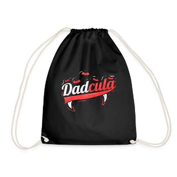 Dadcula Dads Motif With Fangs And Bats For - Turnbeutel - Schwarz - Vorne
