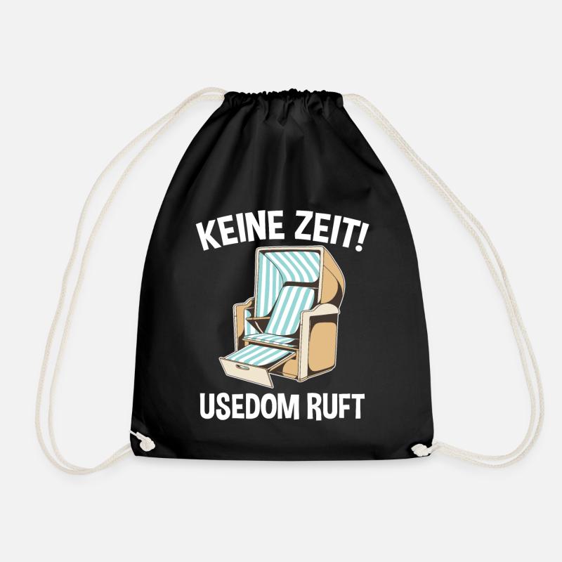 Ostsee Usedom - Turnbeutel - Schwarz