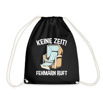 Ostsee Fehmarn - Turnbeutel - Schwarz - Vorne