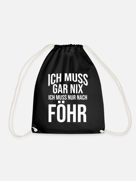 Nordsee Föhr - Turnbeutel - Schwarz