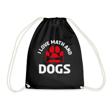 J’adore les maths et la chemise de chien - Sac de sport léger - noir - Devant