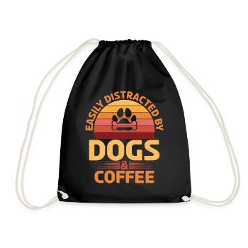 Drôle de chien Lover Chemise Légère de Chiens - Sac de sport léger - noir - Devant