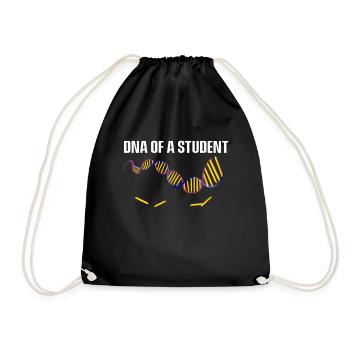 Student DNA Fries Lover Food Genes - Drawstring Bag - black - Front