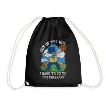 I Have To Go To The Ballpark Baseball - Drawstring Bag - black - Front