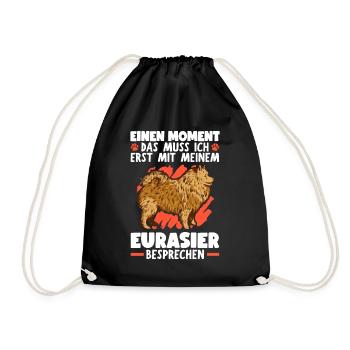 Mit meinem Eurasier besprechen Eurasian Dog - Turnbeutel - Schwarz - Vorne