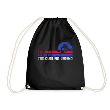 L’homme Le mythe La légende du curling Curling Papa - Sac de sport léger - noir - Devant