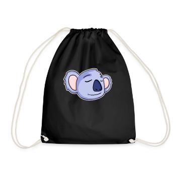 Koala Head Koalas - Drawstring Bag - black - Front