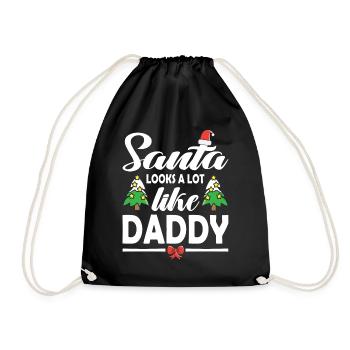 Le Père Noël ressemble beaucoup à papa Noël Noël - Sac de sport léger - noir - Devant