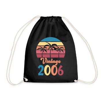 Né en 2006 16ème anniversaire Cadeau pour - Sac de sport léger - noir - Devant