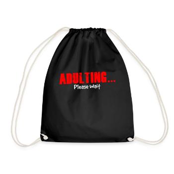 Grandir s’il vous plaît attendre l’anniversaire de la puberté - Sac de sport léger - noir - Devant