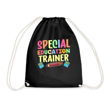 Special Education Trainer Teacher Special Education Teacher - Drawstring Bag - black - Front