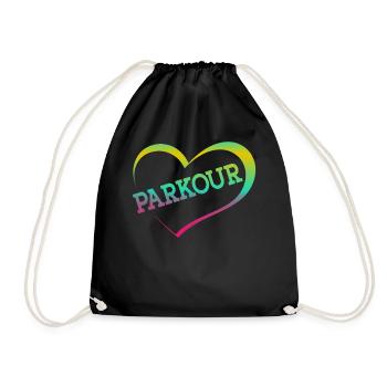 Parkour Free Running Traceur Girl - Drawstring Bag - black - Front