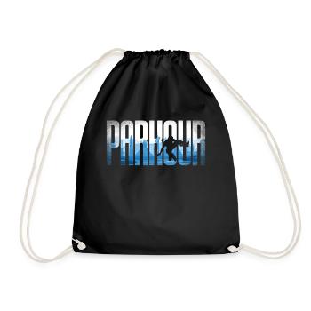 Parkour Free Running Traceur - Drawstring Bag - black - Front
