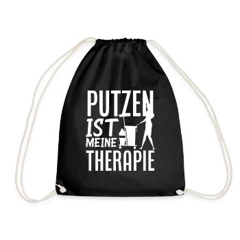 Putzfrau Therapie Reinigunskraft - Turnbeutel - Schwarz - Vorne