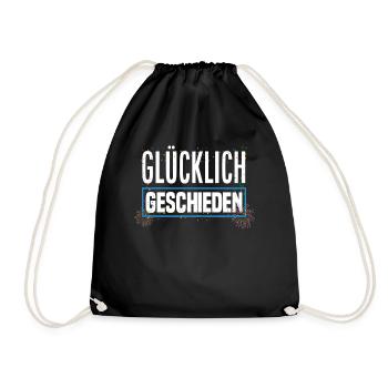 Glücklich Geschieden - Turnbeutel - Schwarz - Vorne