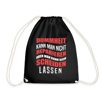 Scheidung - Turnbeutel - Schwarz - Vorne
