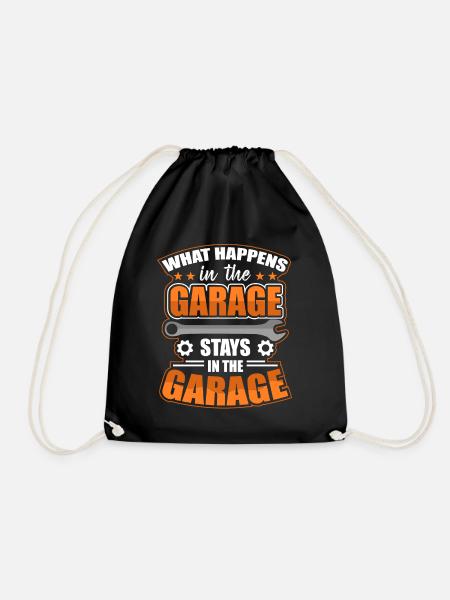 Garage Automechaniker - Turnbeutel - Schwarz