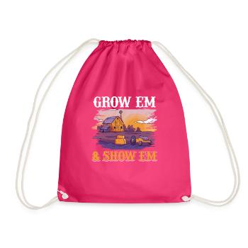 Grow Em & Show Em Drôle Ferme Agricole Liebhabe - Sac de sport léger - fuchsia - Devant