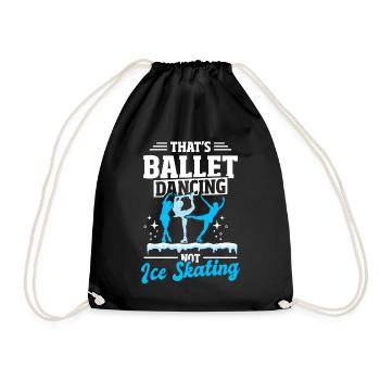 Figure Skating Ice Skating - Drawstring Bag - black - Front