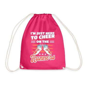 Marathon Running Sport Ultramarathon Athletic - Drawstring Bag - fuchsia - Front