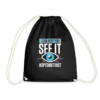 Ophthalmic Eye Test Ophthalmologist - Drawstring Bag - black - Front