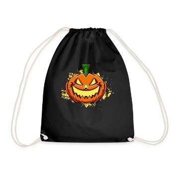 Spooky Pumpkin Face Halloween - Sac de sport léger - noir - Devant