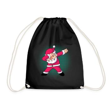 Dabbing Weihnachtsmann Weihnachten Geschenk - Turnbeutel - Schwarz - Vorne