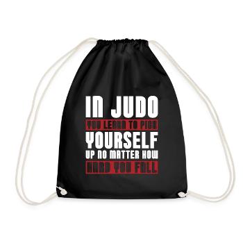En Judo, vous apprenez le combat d’entraînement au karaté combattant - Sac de sport léger - noir - Devant