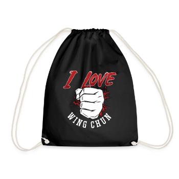 Wing Chun J’aime Wing Chun Fighter Kung Fu Fight - Sac de sport léger - noir - Devant