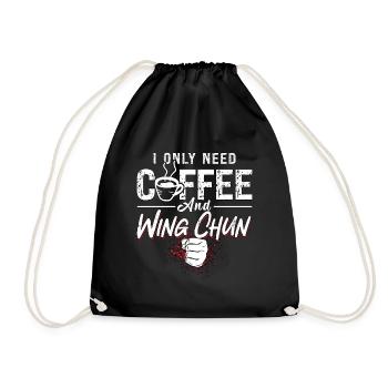 Wing Chun Je n’ai besoin que de Café Fighter Kung Fu Fight - Sac de sport léger - noir - Devant