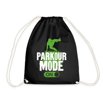 Parkour Free Running Traceur - Drawstring Bag - black - Front