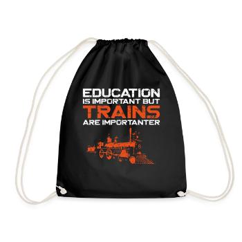 Steam Train Driver Trainspotting - Turnbeutel - Schwarz - Vorne