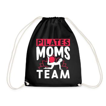 Pilates-Mütter-Team Mami Mutter Mama Pilates - Turnbeutel - Schwarz - Vorne