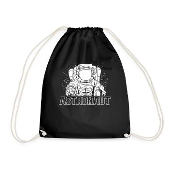 Astronaut Space Rocket Astronomy Planets - Drawstring Bag - black - Front