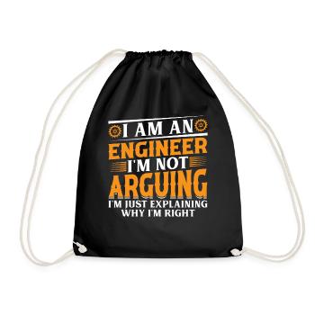 Je suis un ingénieur que je ne discute pas - Engineering Fun - Sac de sport léger - noir - Devant